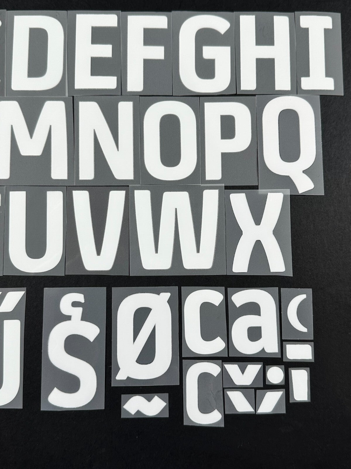 2023 2024 OFFICIAL EFL FOOTBALL LEAGUE WHITE PLAYER SIZE LETTERS