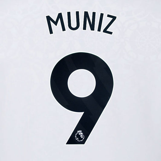 2025 2026 OFFICIAL FULHAM MUNIZ 9 BLACK HOME PLAYER SIZE NAMESET