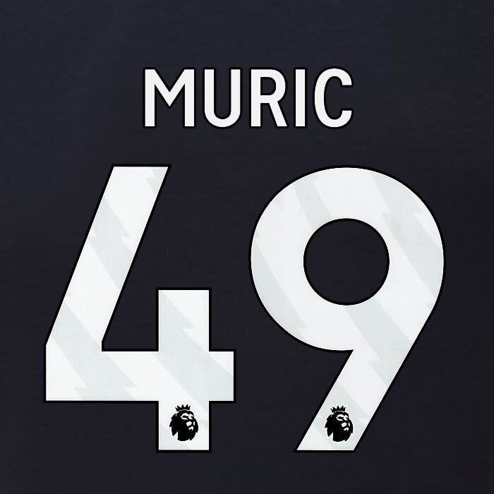 2023 2024 BURNLEY MURIC 49 OFFICIAL WHITE 3RD PLAYER SIZE NAMESET