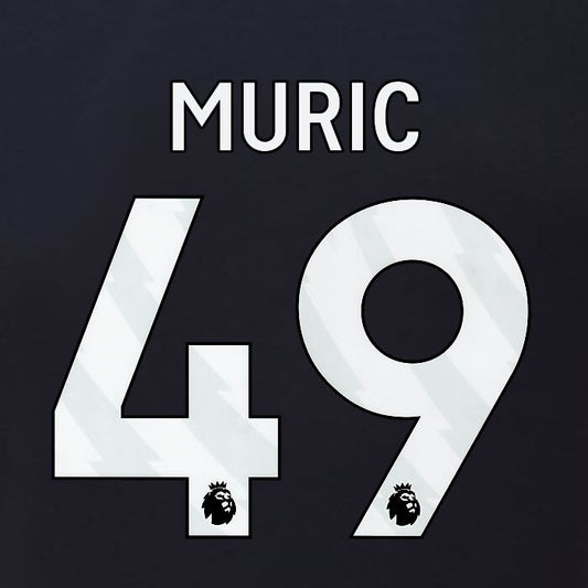2023 2024 BURNLEY MURIC 49 OFFICIAL WHITE 3RD PLAYER SIZE NAMESET