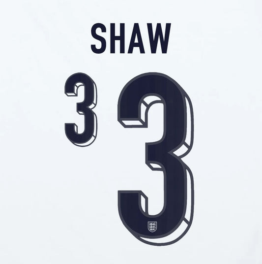 2024 2025 OFFICIAL ENGLAND SHAW 3 HOME PLAYER SIZE NAME SET