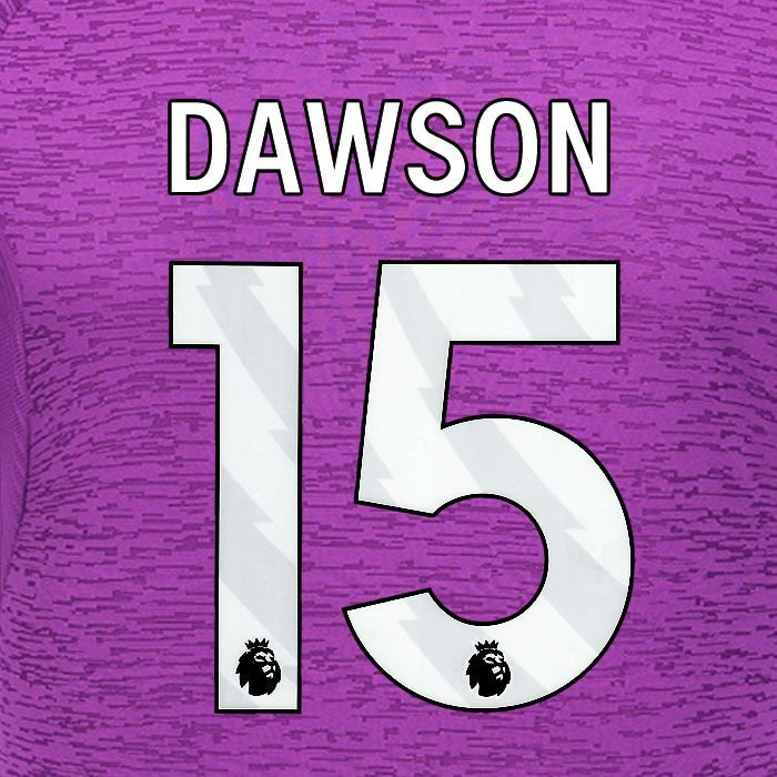 2024 2025 WOLVES 3RD WHITE DAWSON 15 OFFICIAL PLAYER SIZE NAMESET