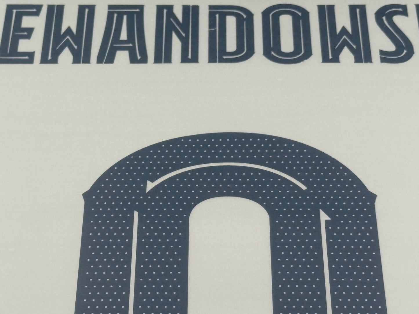 2023 2024 OFFICIAL BARCELONA LEWANDOWSKI 9 AWAY UCL NAMESET NAVY - PLAYER 255MM