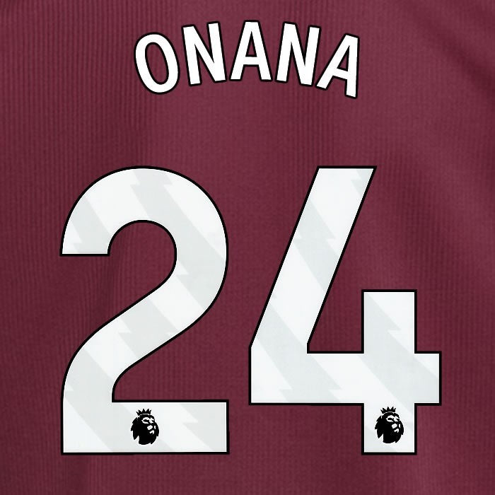 2024 2025 ASTON VILLA ONANA 24 OFFICIAL WHITE HOME PLAYER SIZE NAMESET