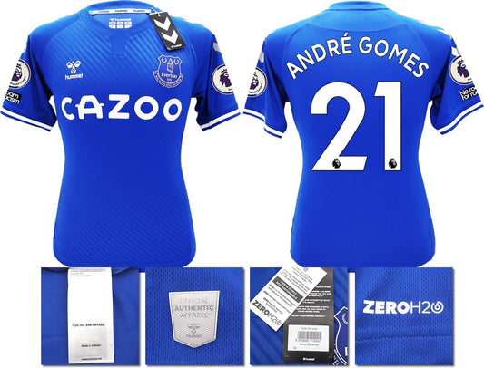 BNWT 2020 2021 HUMMEL EVERTON HOME SHIRT MEN'S ANDRE GOMES 21 + PATCHES