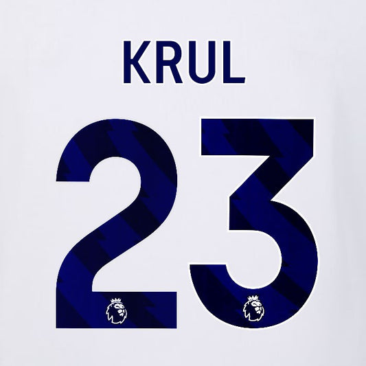 2023 2024 LUTON TOWN OFFICIAL KRUL 23 BLUE AWAY PLAYER SIZE NAMESET