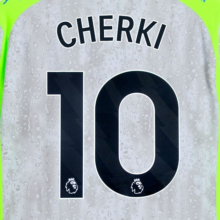2025 2026 MANCHESTER CITY CHERKI 10 OFFICIAL BLACK 3RD PLAYER SIZE NAME SET