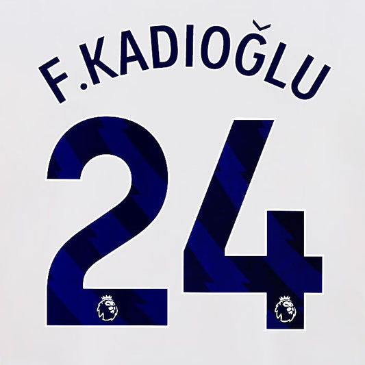 2024 2025 OFFICIAL BRIGHTON F KADIOGLU 24 HOME BLUE PLAYER SIZE NAMESET
