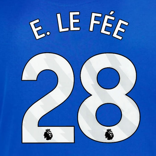2025 2026 OFFICIAL SUNDERLAND E LE FEE 28 WHITE AWAY PLAYER SIZE NAME SET