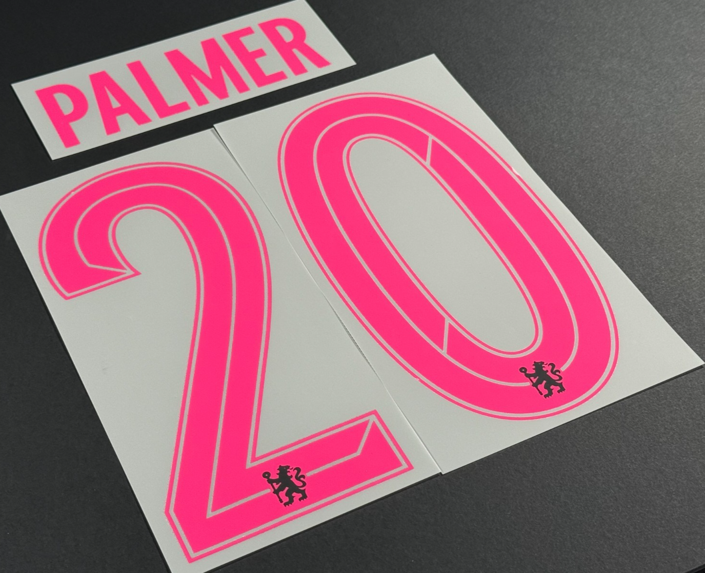 2024 / 2025 OFFICIAL CHELSEA PALMER 20 PINK THIRD CUP PLAYER SIZE NAMESET 265MM