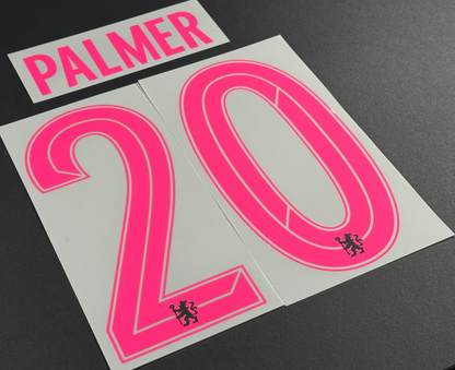 2024 / 2025 OFFICIAL CHELSEA PALMER 20 PINK THIRD CUP PLAYER SIZE NAMESET 265MM