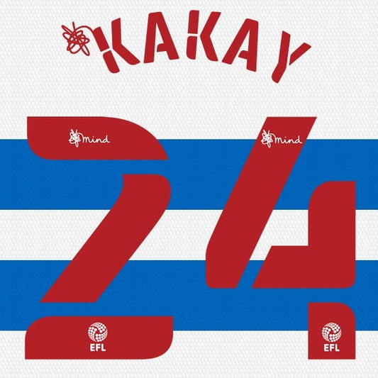 QPR 2020 2021 OFFICIAL KAKAY 24 HOME PLAYER SIZE NAME SET