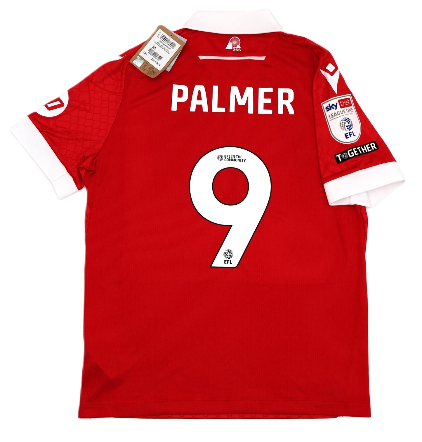 BNWT 2024 2025 WREXHAM A.F.C MACRON HOME SHIRT PALMER 9 + PATCHES / MEDIUM