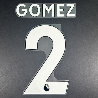 2019 2023 GOMEZ 2 OFFICIAL AVERY DENNISON WHITE PLAYER SIZE NAMESET