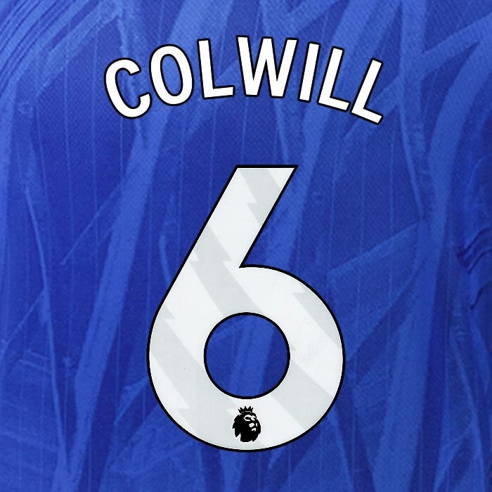 2025 2026 OFFICIAL CHELSEA COLWILL 6 WHITE HOME PLAYER SIZE NAMESET