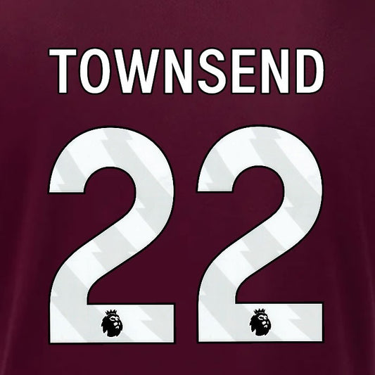 2024 2025 OFFICIAL IPSWICH TOWN TOWNSEND 22 WHITE AWAY PLAYER SIZE NAME SET