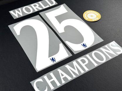 2025 2026 OFFICIAL CHELSEA WORLD CHAMPIONS 25 HOME CUP PRINT + CHAMPIONS PATCH
