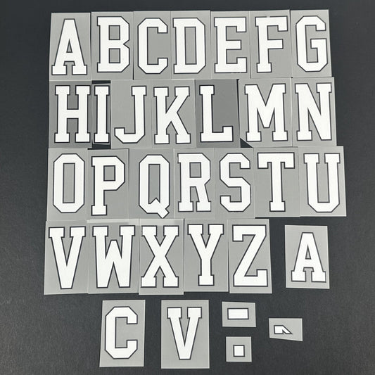 2020 2023 OFFICIAL ELMS UK SCOTTISH SPFL WHITE PLAYER SIZE LETTERS - 50MM