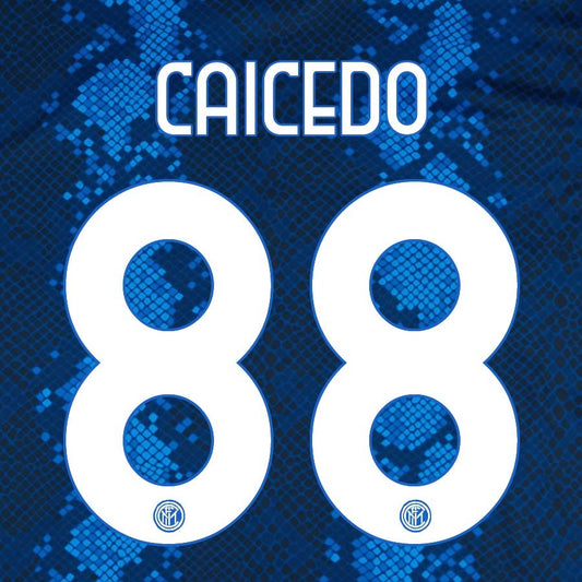 2021 2022 INTER MILAN OFFICIAL HOME CAICEDO 88 PLAYER SIZE NAMESET