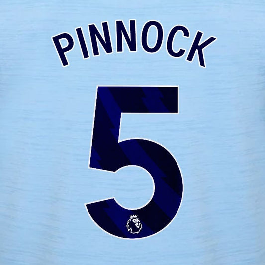 2023 2024 BRENTFORD PINNOCK 5 OFFICIAL BLUE AWAY PLAYER SIZE NAMESET