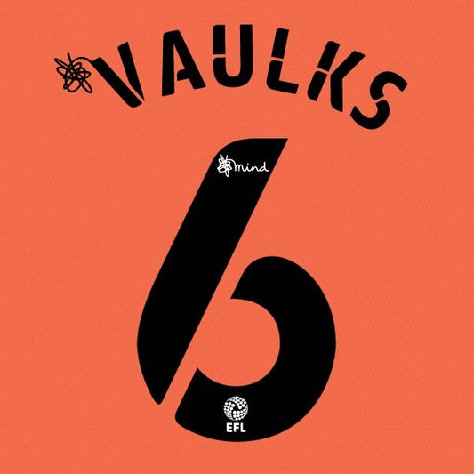 CARDIFF 2020 2021 OFFICIAL VAULKS 6 3RD PLAYER SIZE NAME SET