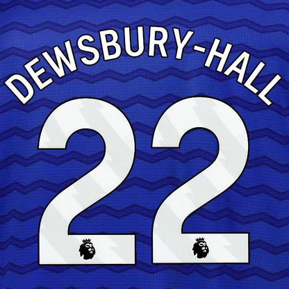 2025 2026 EVERTON DEWSBURY HALL 22 OFFICIAL WHITE HOME PLAYER SIZE NAMESET
