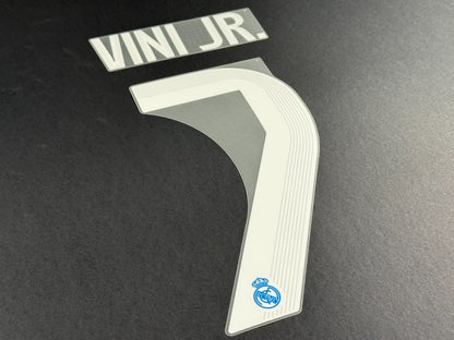2025 2026 REAL MADRID VINI JR 7 OFFICIAL 3RD PLAYER SIZE NAMESET
