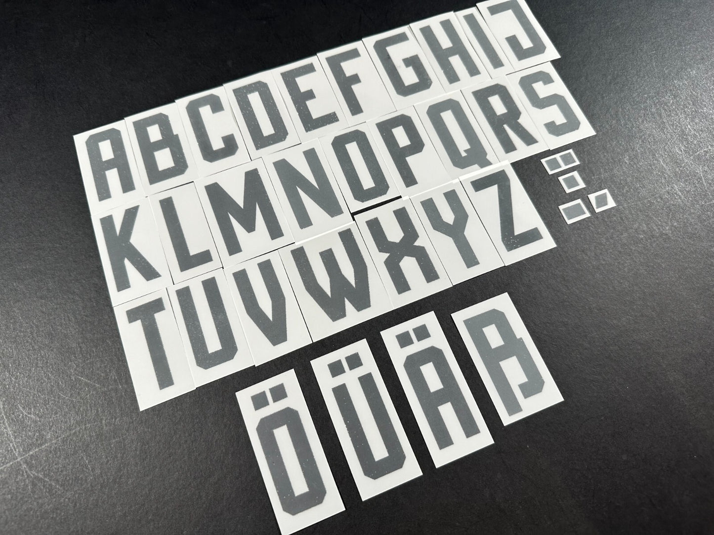 2024 EUROS OFFICIAL GERMANY HOME BLACK PLAYER SIZE LETTERS 50MM