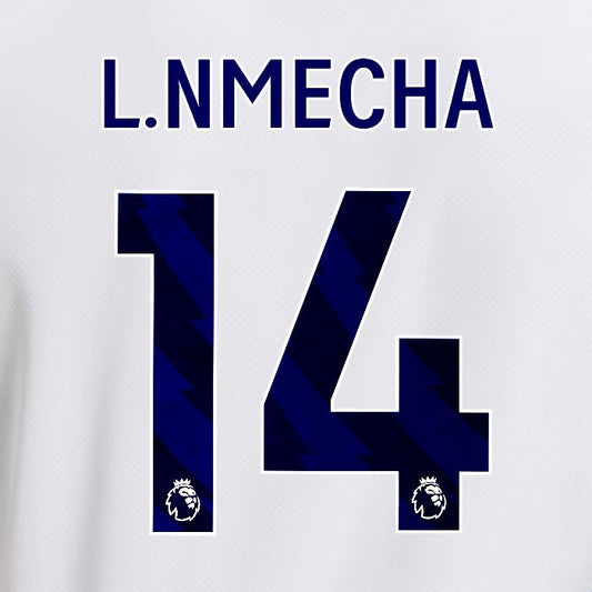 2025 2026 OFFICIAL LEEDS UNITED L.NMECHA 14 BLUE HOME PLAYER SIZE NAMESET