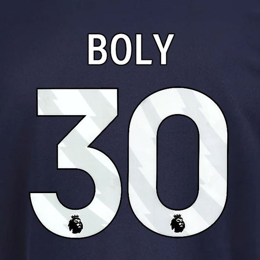 2025 2026 OFFICIAL NOTTINGHAM BOLY 30 WHITE 3RD PLAYER SIZE NAMESET