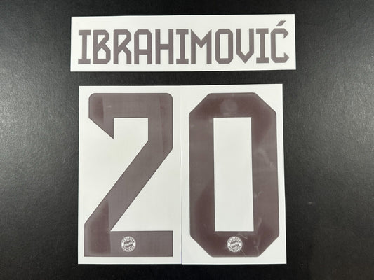 2024 2025 OFFICIAL BAYERN IBRAHIMOVIC 20 HOME DARK RED PLAYER SIZE NAMESET