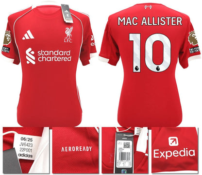 BNWT 2025 2026 LIVERPOOL ADIDAS HOME SHIRT MAC ALLISTER 10 + PACTHES MEN'S