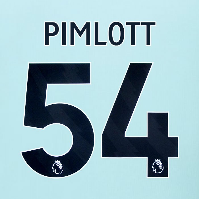 2025 2026 BURNLEY PIMLOTT 54 OFFICIAL BLACK AWAY PLAYER SIZE NAMESET