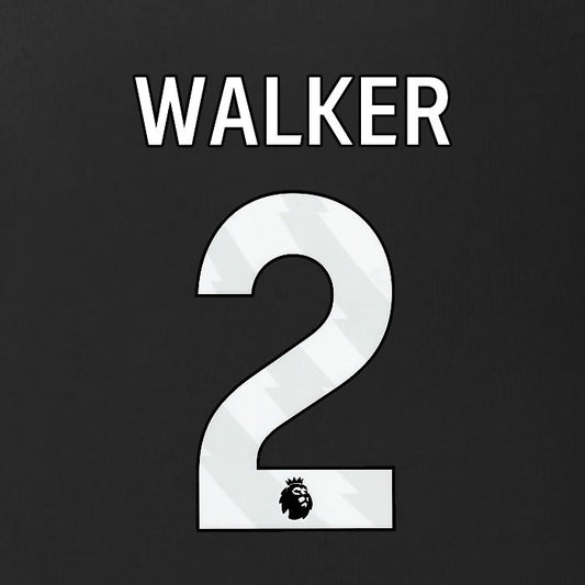 2025 2026 BURNLEY WALKER 2 OFFICIAL WHITE 3RD PLAYER SIZE NAMESET