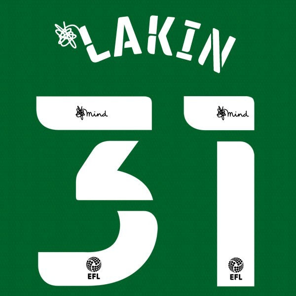 BIRMINGHAM 2020 2021 OFFICIAL LAKIN 31 3RD PLAYER SIZE NAME SET
