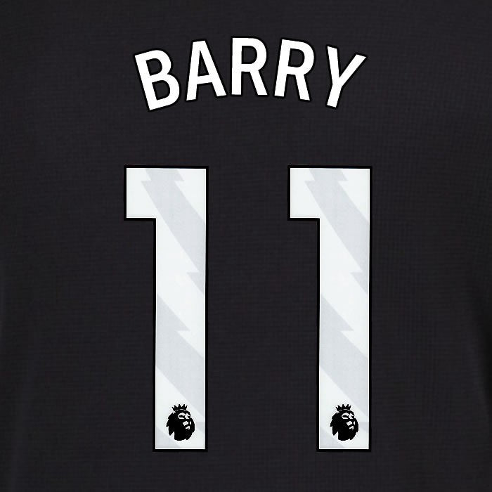 2025 2026 EVERTON BARRY 11 OFFICIAL WHITE 3RD PLAYER SIZE NAMESET