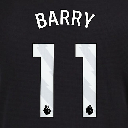 2025 2026 EVERTON BARRY 11 OFFICIAL WHITE 3RD PLAYER SIZE NAMESET