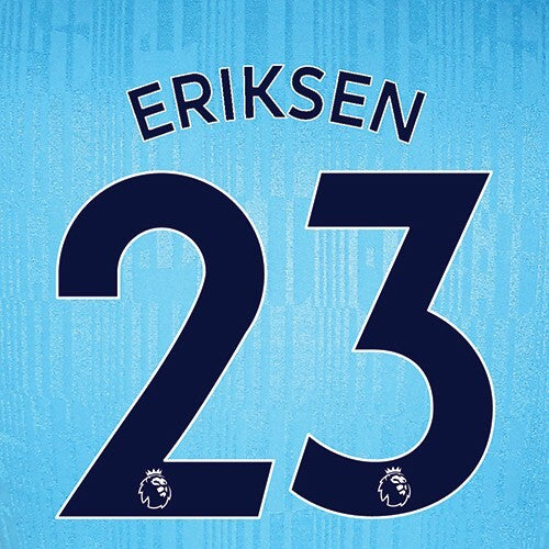 TOTTENHAM 2019-23 ERIKSEN 23 OFFICIAL AVERY DENNISON NAVY PLAYER SIZE NAME SET