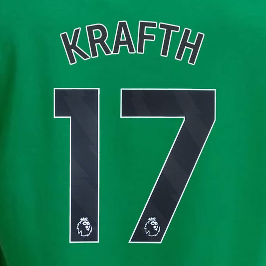 2023 2024 NEWCASTLE KRAFTH 17 OFFICIAL BLACK AWAY PLAYER SIZE NAME SET