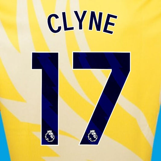 2024 2025 OFFICIAL CRYSTAL PALACE CLYNE 17 BLUE AWAY PLAYER SIZE NAMESET