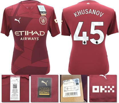 BNWT 2024 2025 MAN CITY PUMA THIRD KHUSANOV 45 FOOTBALL SHIRT