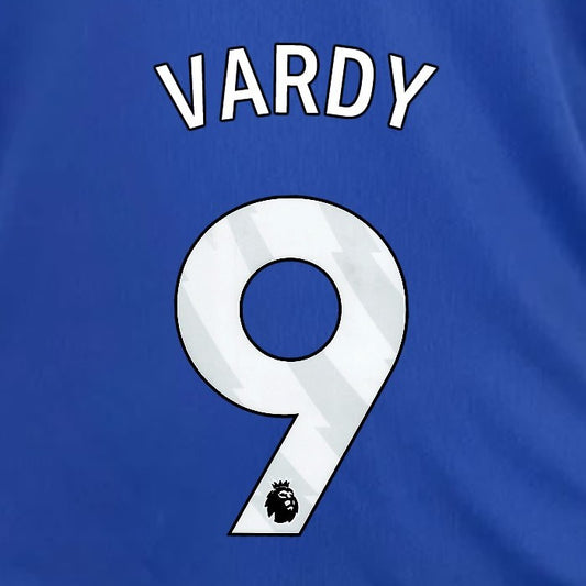 2024 2025 OFFICIAL LEICESTER CITY VARDY 9 WHITE HOME PLAYER SIZE NAME SET