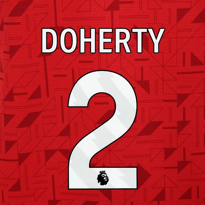 2023 2024 DOHERTY 2 OFFICIAL AVERY DENNISON WHITE PLAYER SIZE NAME SET