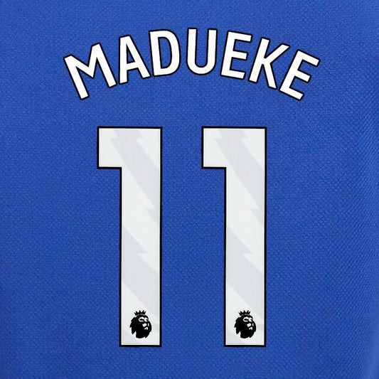 2023 2024 OFFICIAL CHELSEA MADUEKE 11 WHITE HOME PLAYER SIZE NAMESET