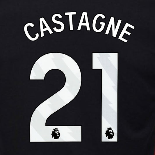 2024 2025 OFFICIAL FULHAM CASTAGNE 21 WHITE AWAY PLAYER SIZE NAMESET