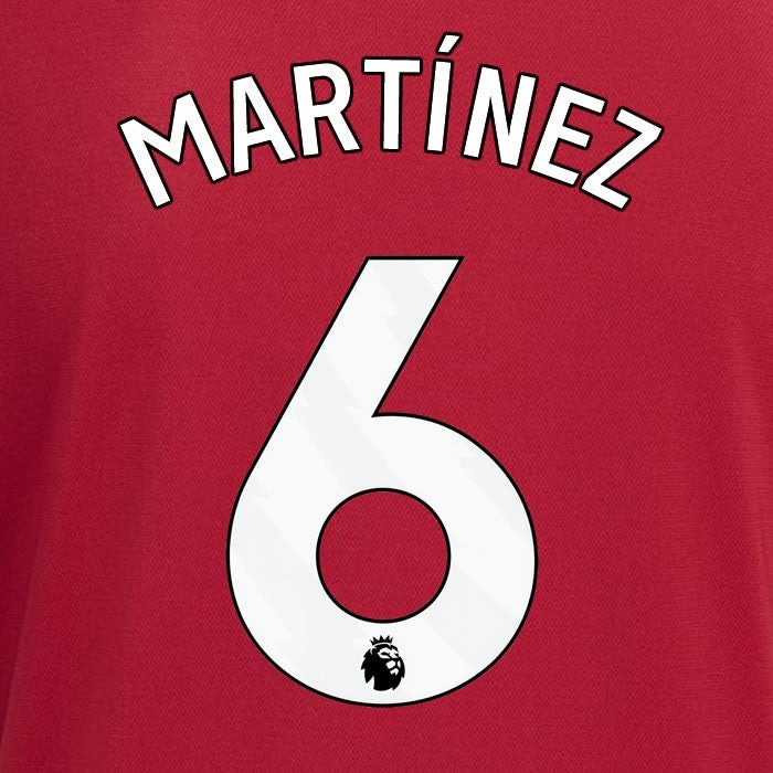 2023 2024 MANCHESTER UNITED MARTINEZ 6 HOME WHITE PLAYER SIZE NAMESET