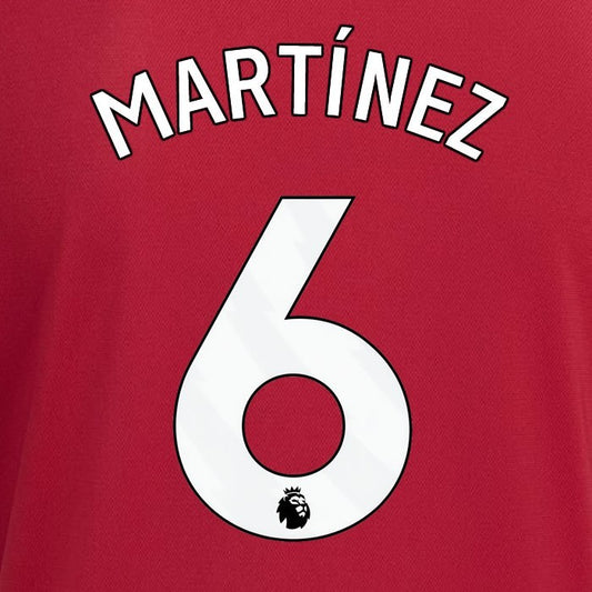 2023 2024 MANCHESTER UNITED MARTINEZ 6 HOME WHITE PLAYER SIZE NAMESET