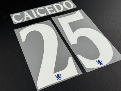 2025 2026 OFFICIAL CHELSEA CAICEDO 25 HOME CUP PRINT PLAYER SIZE NAMESET