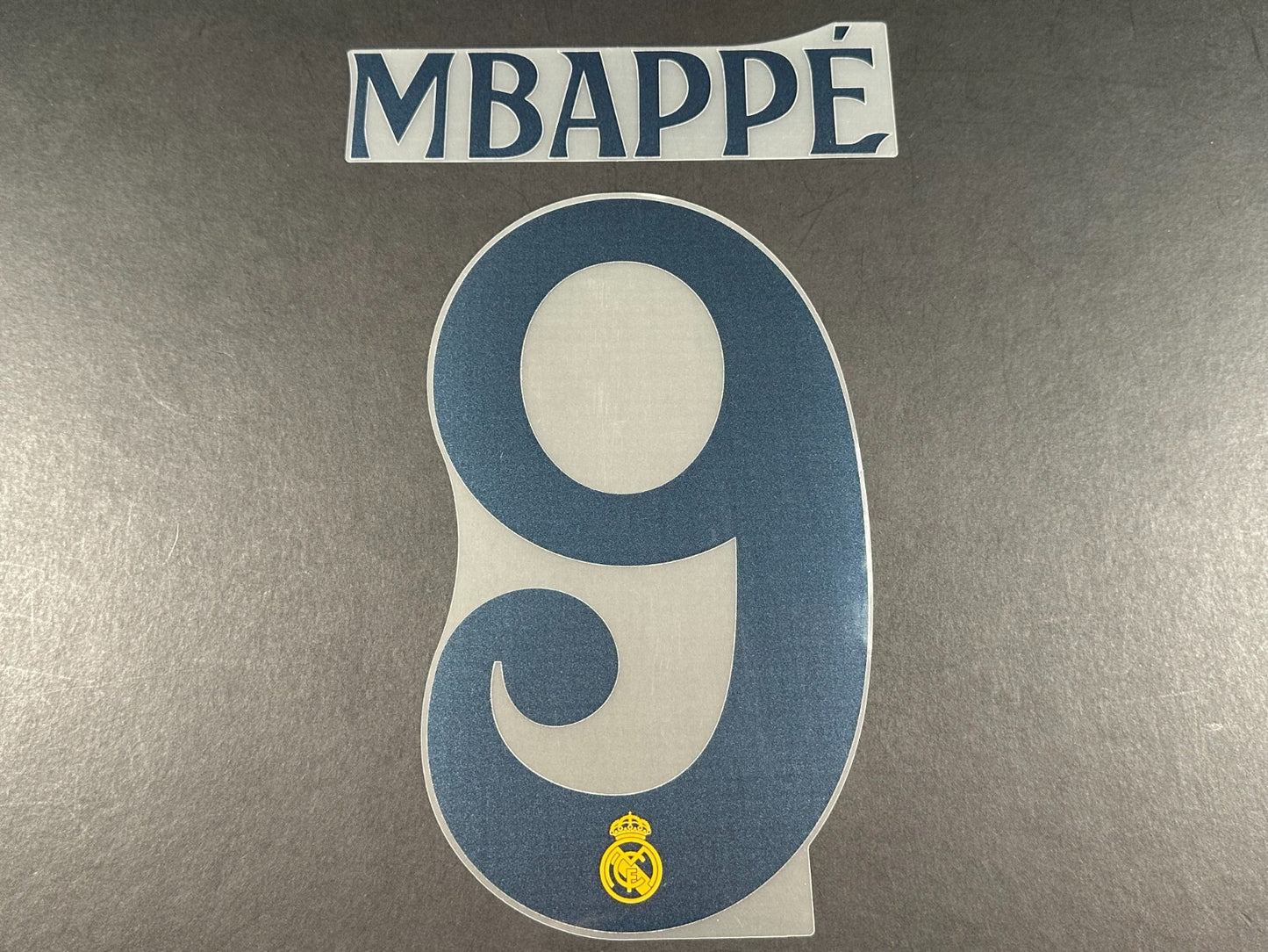 2024 2025 REAL MADRID MBAPPE 9 OFFICIAL AVERY DENNISON AWAY PLAYER SIZE NAME SET