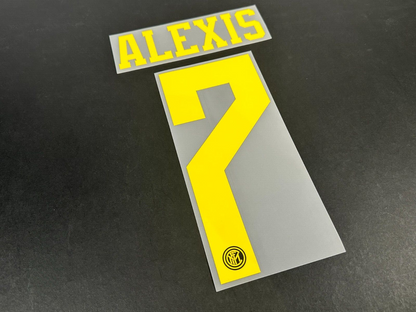 INTER MILAN THIRD 2019 - 2020 OFFICIAL ALEXIS 7 PLAYER SIZE NAMESET